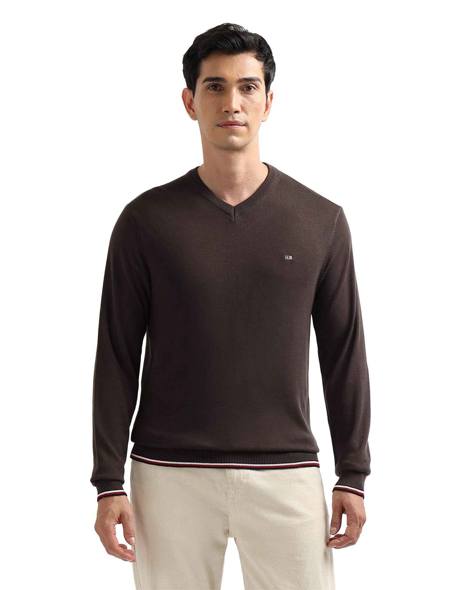 arrow sports Arrow Sport Men's Solid Regular Fit Sweater-picture-24