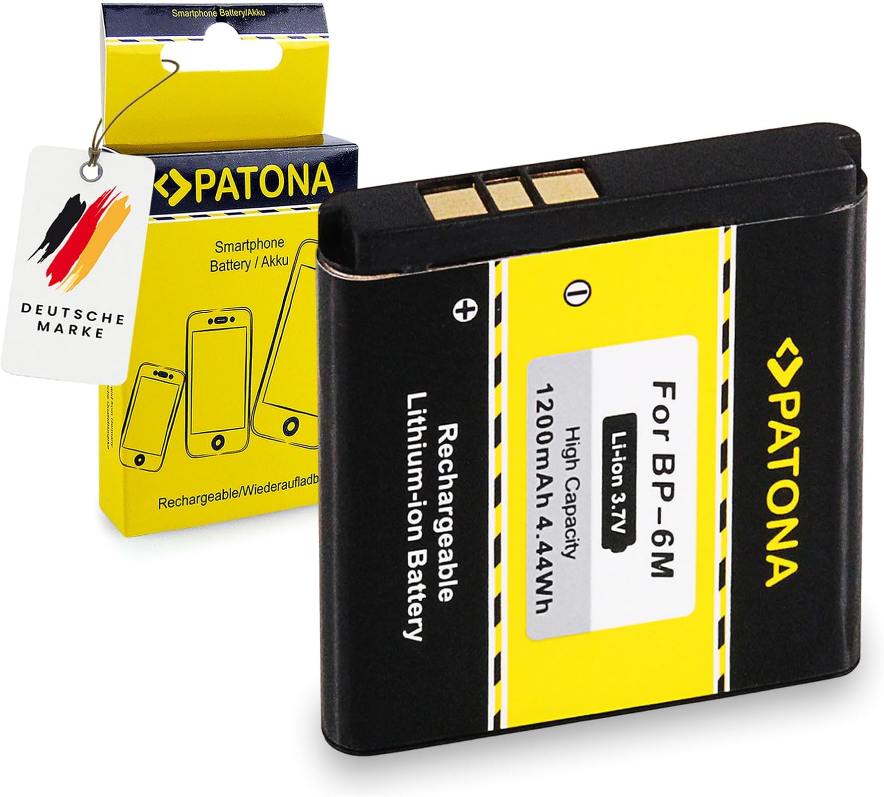 PATONA BP-6M Battery Compatible with Nokia 3250 6151 6233 6234 6280 6288 9300