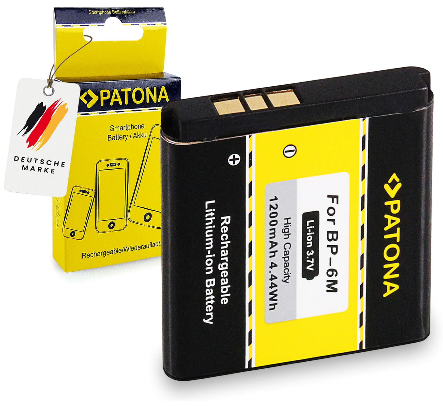 PATONA BP-6M Battery Compatible with Nokia 3250 6151 6233 6234 6280 6288 9300