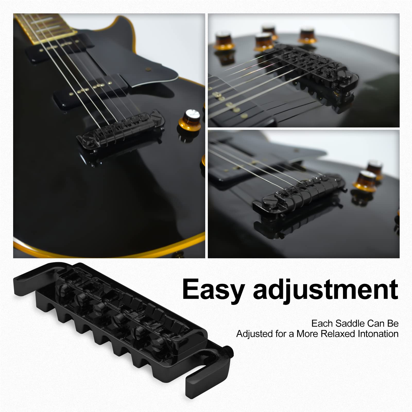 SAPHUE Wraparound Bridge Tailpiece Intonatable Combo for...