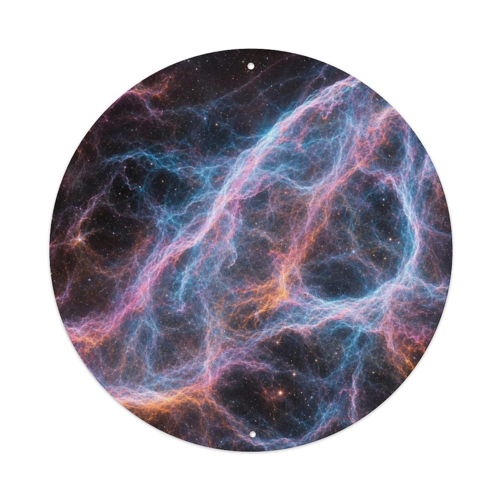 Odgynaw 8X8inch(20X20cm) Orbit Study Veil Nebula Cosmic Night Sky Observatory Metal Tin Sign