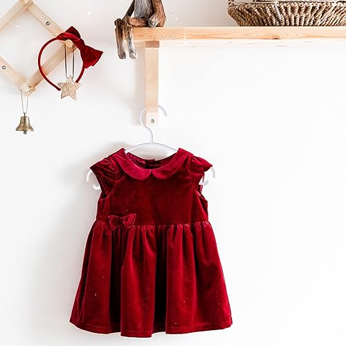 Miniatura 6 de GoodtoU Perchas para bebé, paquete de 100  Percha de plástico para niños de 10.2 pulgadas para armario, resistente para recién nacidos, niños