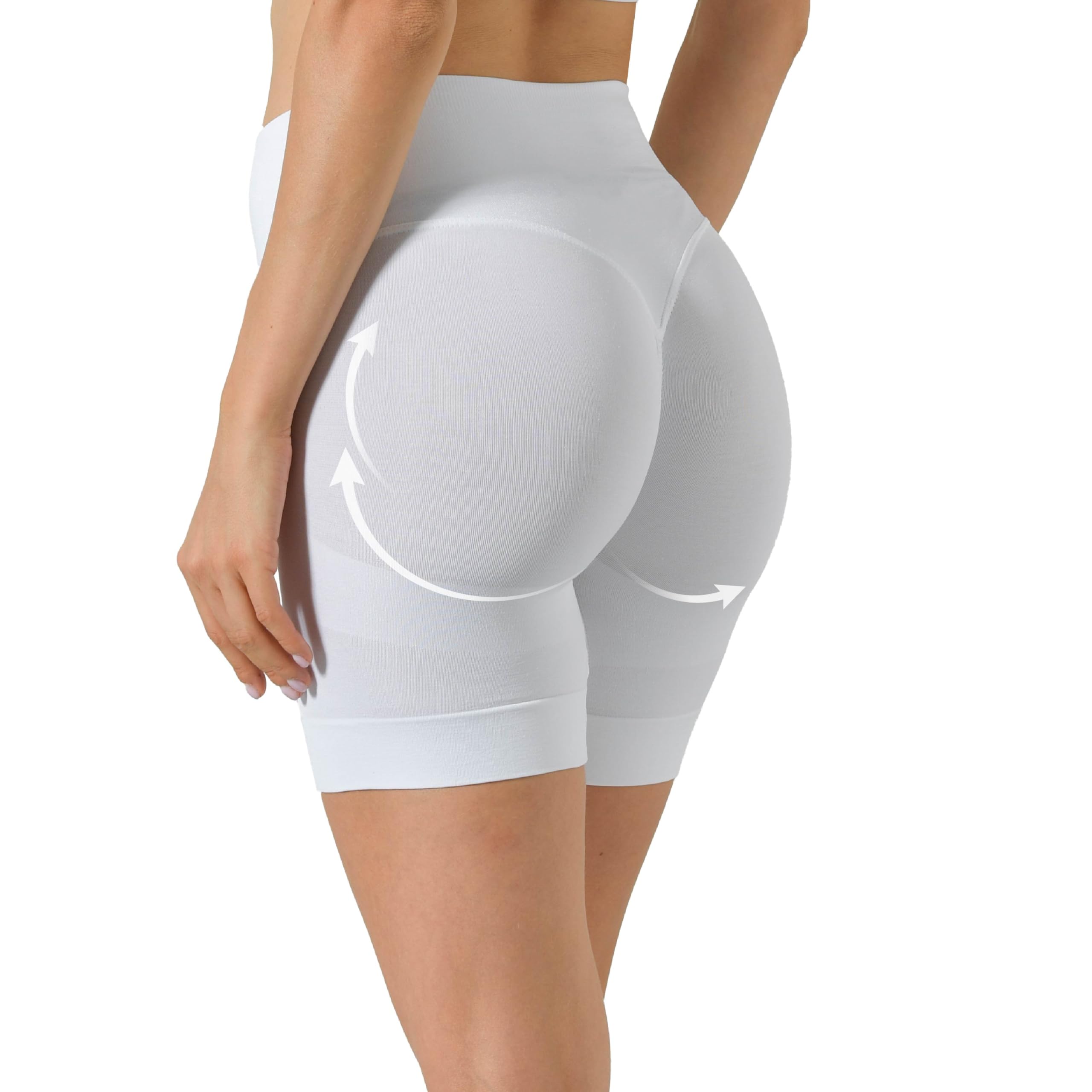 Risalti Shapewear, figuurvormend ondergoed voor dames, push-up billen, shapewear, platte buik, microvezel, zonder naden en etiketten, gemaakt in Italië, Poeder, S/M