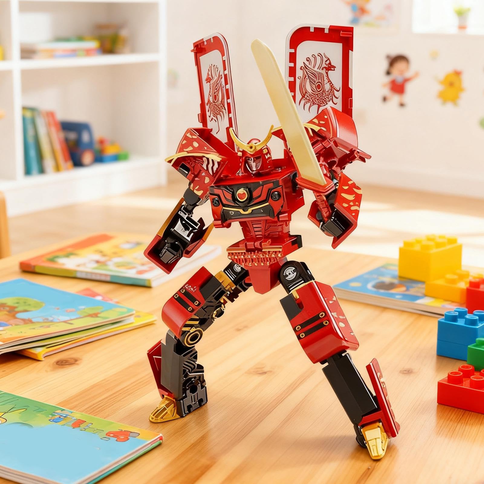 Transforming Ice Cream Robot Toy, 2in-1 DIY Creative Transformations, 19x8x2.5cm, Transform into Robot Action Figure - Image 9