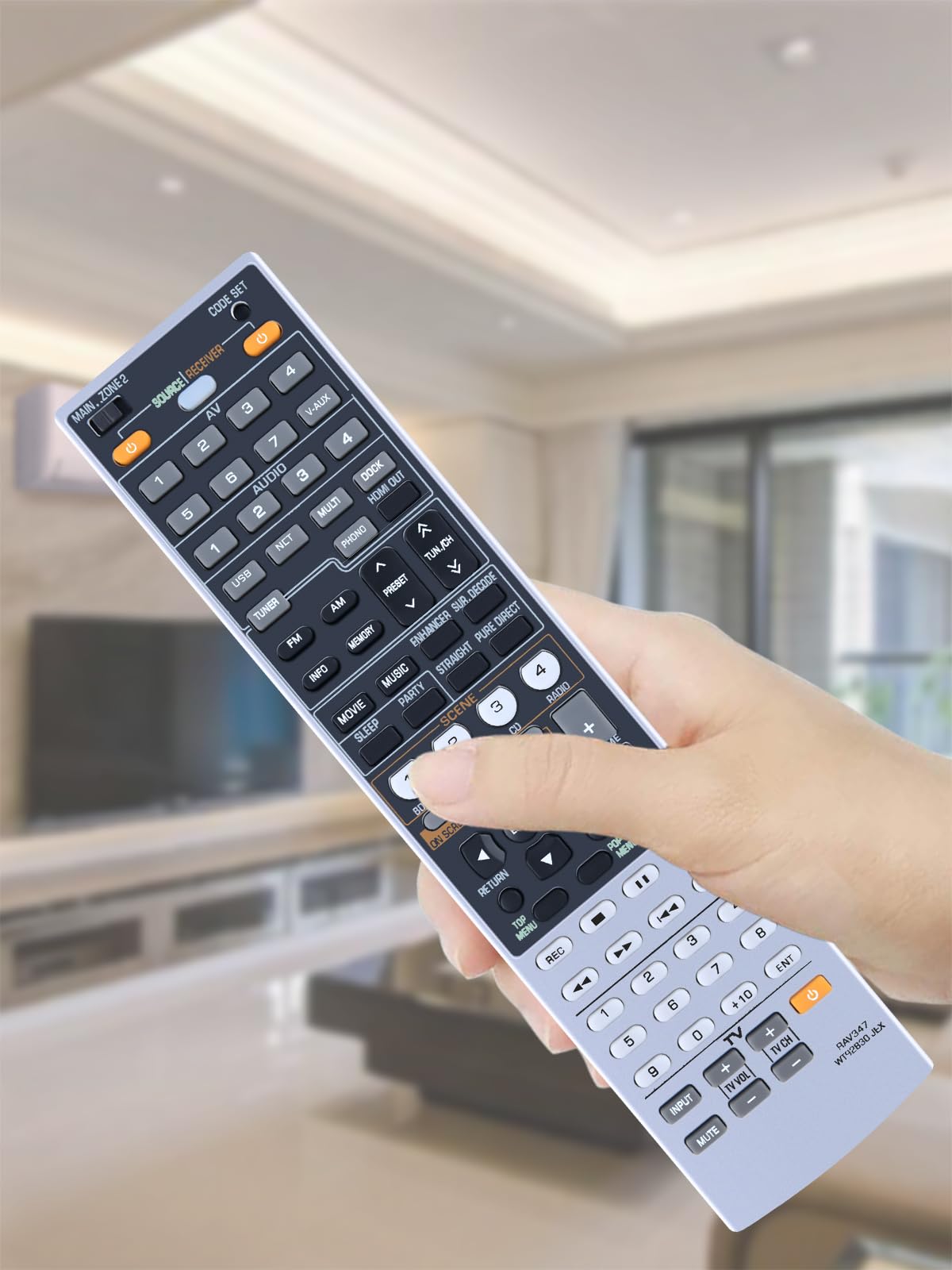 Amazon | CLVIZCXOM RAV347 交換用リモコン for Yamaha ヤマハ