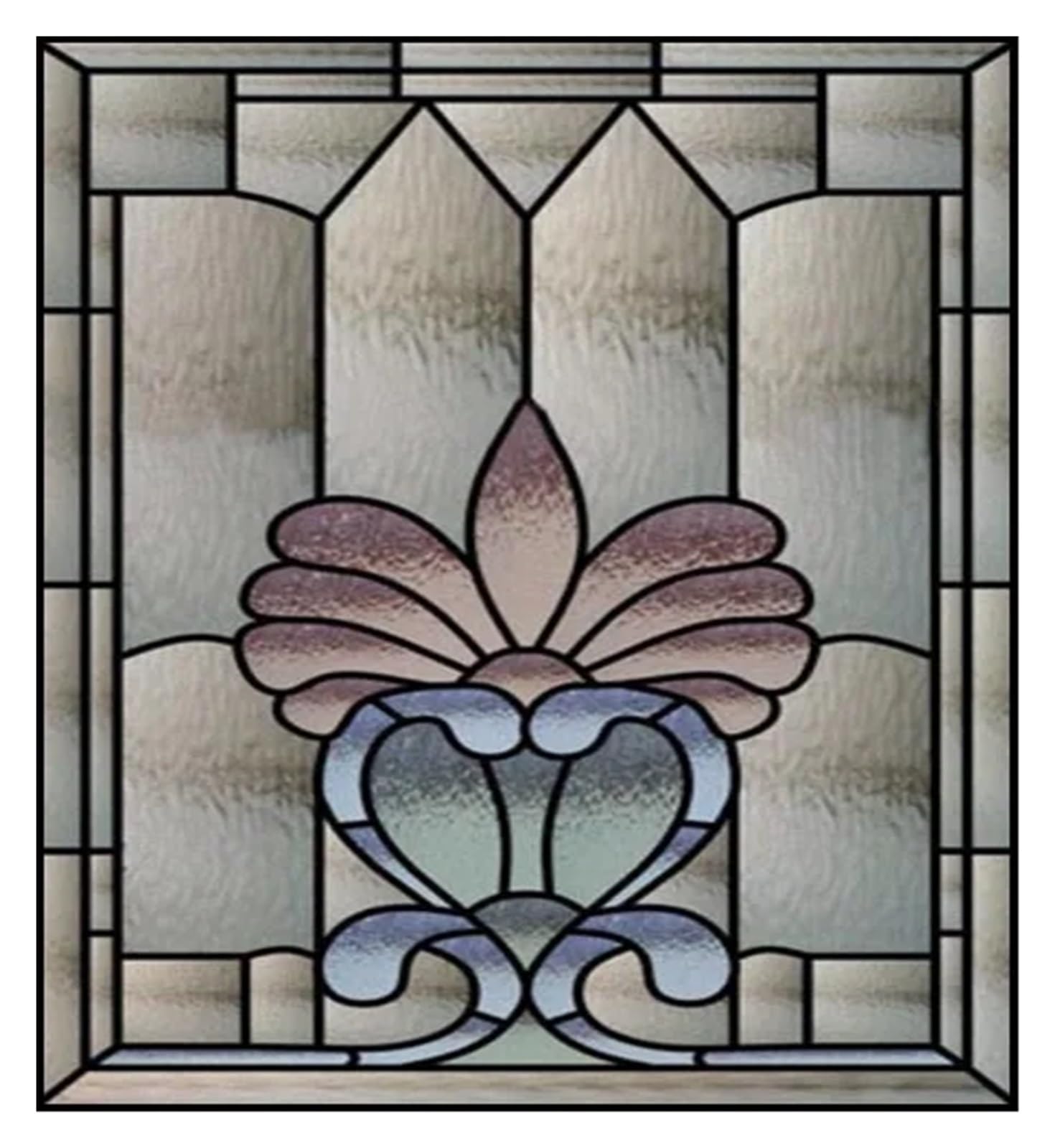 Window Film Stained Glass Window Film Retro Vintage Frosted Static Cling Art Colored Films Door Sticker