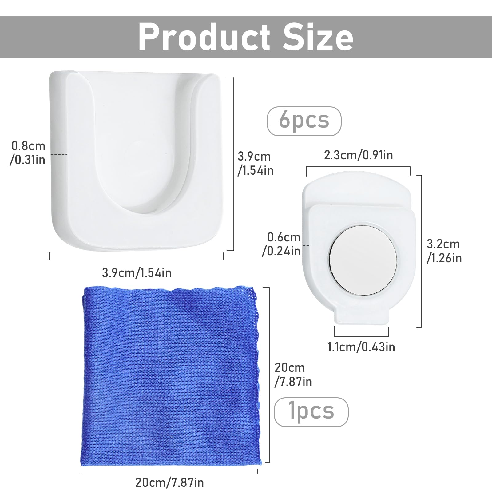 Supporto Magnetico Per Telecomando - 6 Pezzi Bianchi - Adesivo Per Parete O Mobili - Pratico E Universale - Foto 8