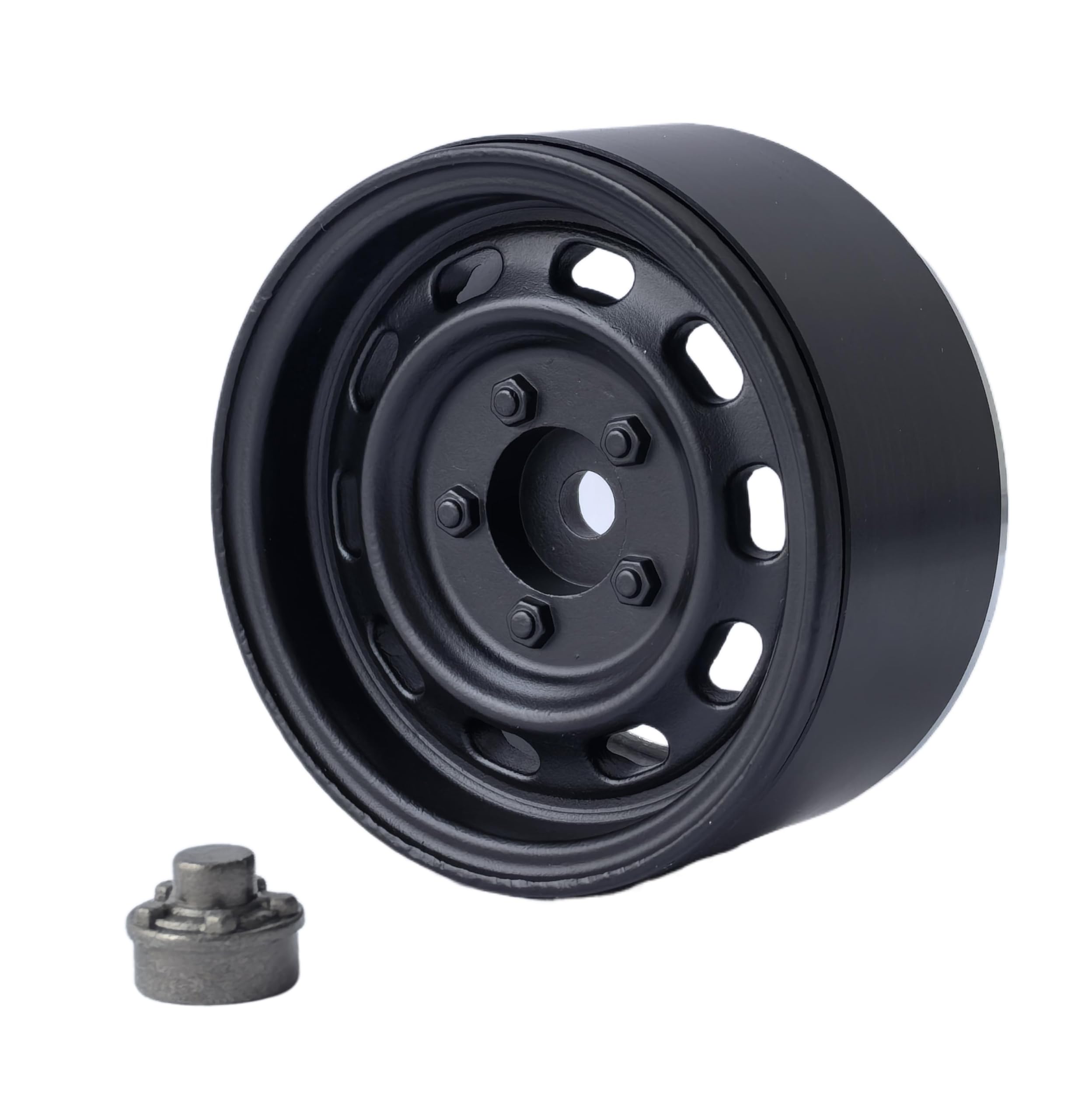 KEEDA Beadlock Lot de 4 jantes 1,9 style vintage en métal 168 g pour voiture RC Crawler Auto Axial SCX10 TRX4 TRX6 D90 VS4-10 Redcat Gen 8 (B, noir)