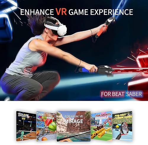 Miniatura 6 de EUCARLOS Handle Attachments for Quest 3 Controller Accessories, Long Arms Grips Compatible with MetaOculus Quest 3 VR Games, Dual Handles Extension