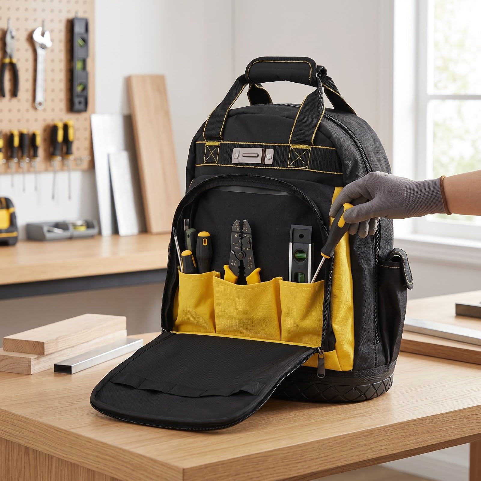 Luocute Mochila para Herramientas de Alta Resistencia, con Base de Plástico PP