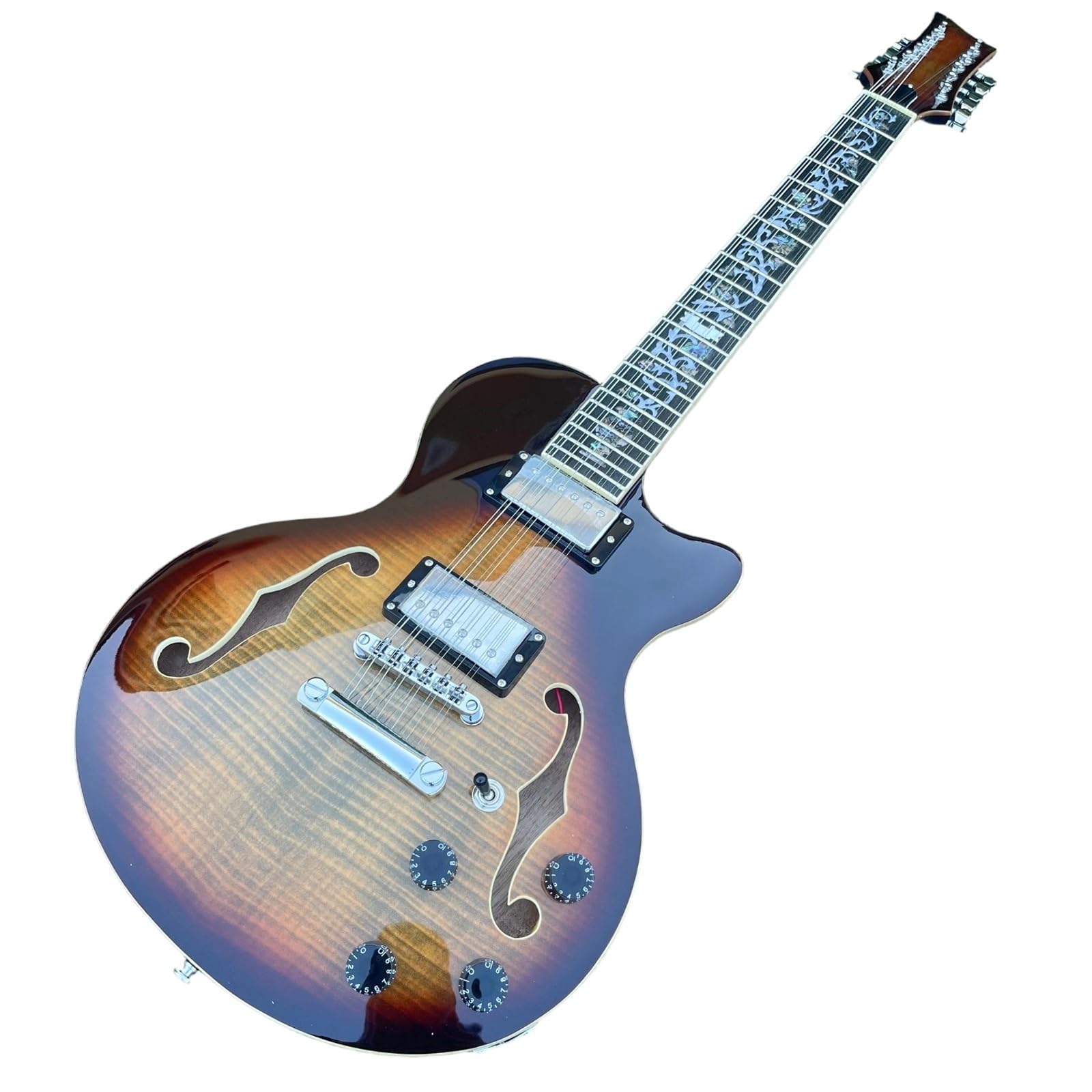Chitarra Elettrica Strumenti Musicali Pickup Humbucker A Corpo Semi Cavo Per Chitarra Elettrica A 12 Corde Hardware Cromato