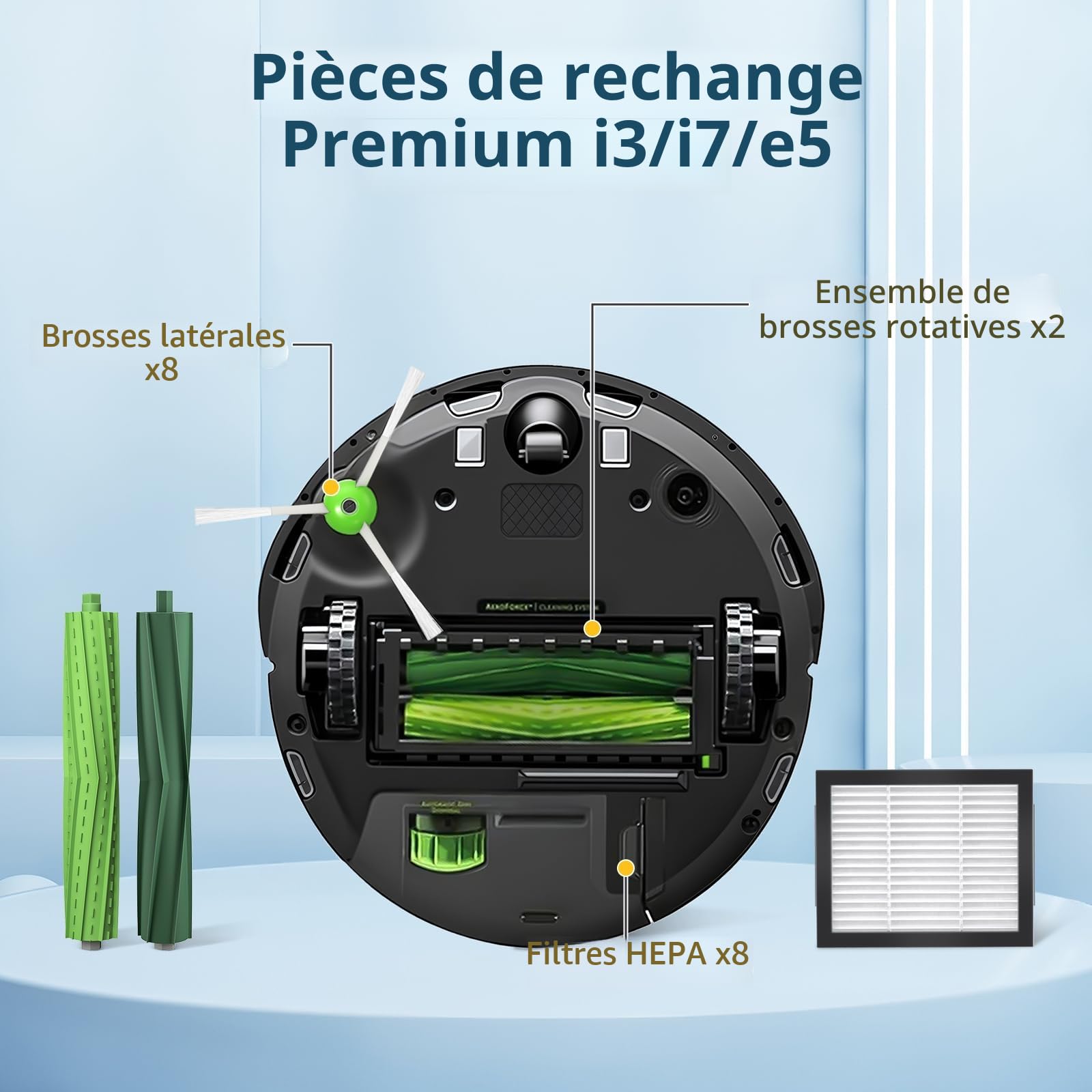 22 pièces accessoires pour aspirateur iRobot Roomba i7 j7 i3 i4 i6 i8 E5 E6 E7 séries E/I/J
