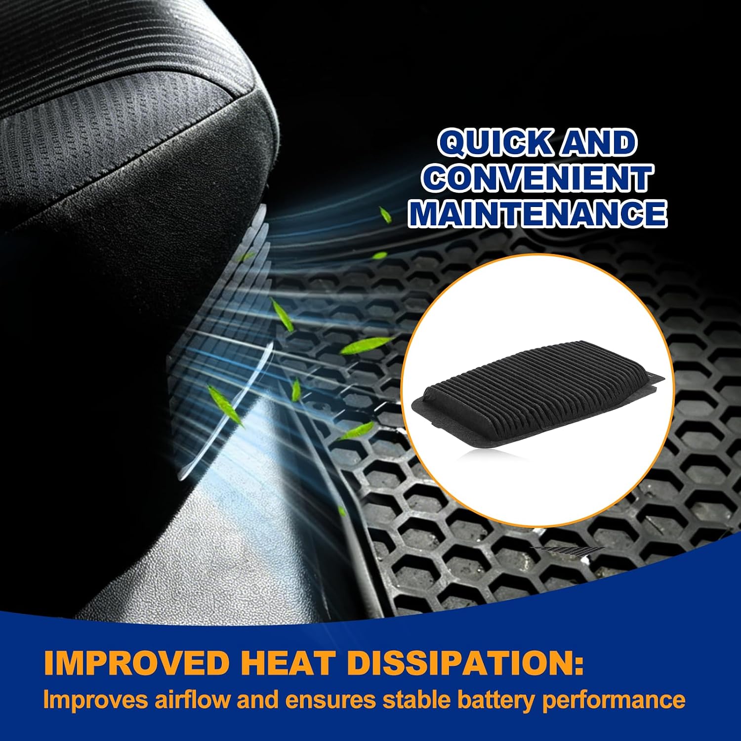 2 Pack HV Battery Cooling Air Intake Filter Screen for Prius 2016-2022 Hybrid Battery Ventilation Filter Replacement G92DH-47070 G92DH47010