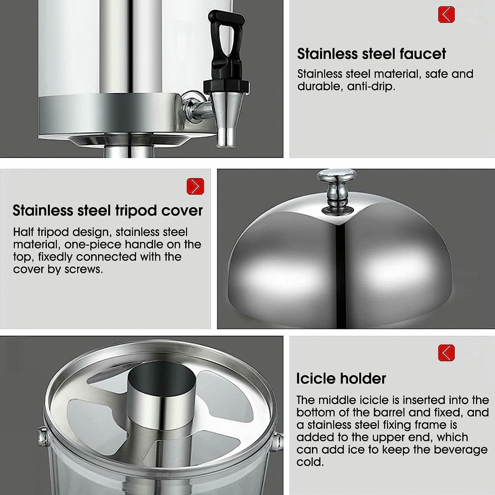 Dispenser Per Bevande Commerciali, Urna Per Caffè In Acciaio Inossidabile, Dispenser Per Bevande Calde E Fredde, Beveragehine Self-Service, Dispenser Per Succhi Di Frutta Per Succhi Di Caffè, Tè