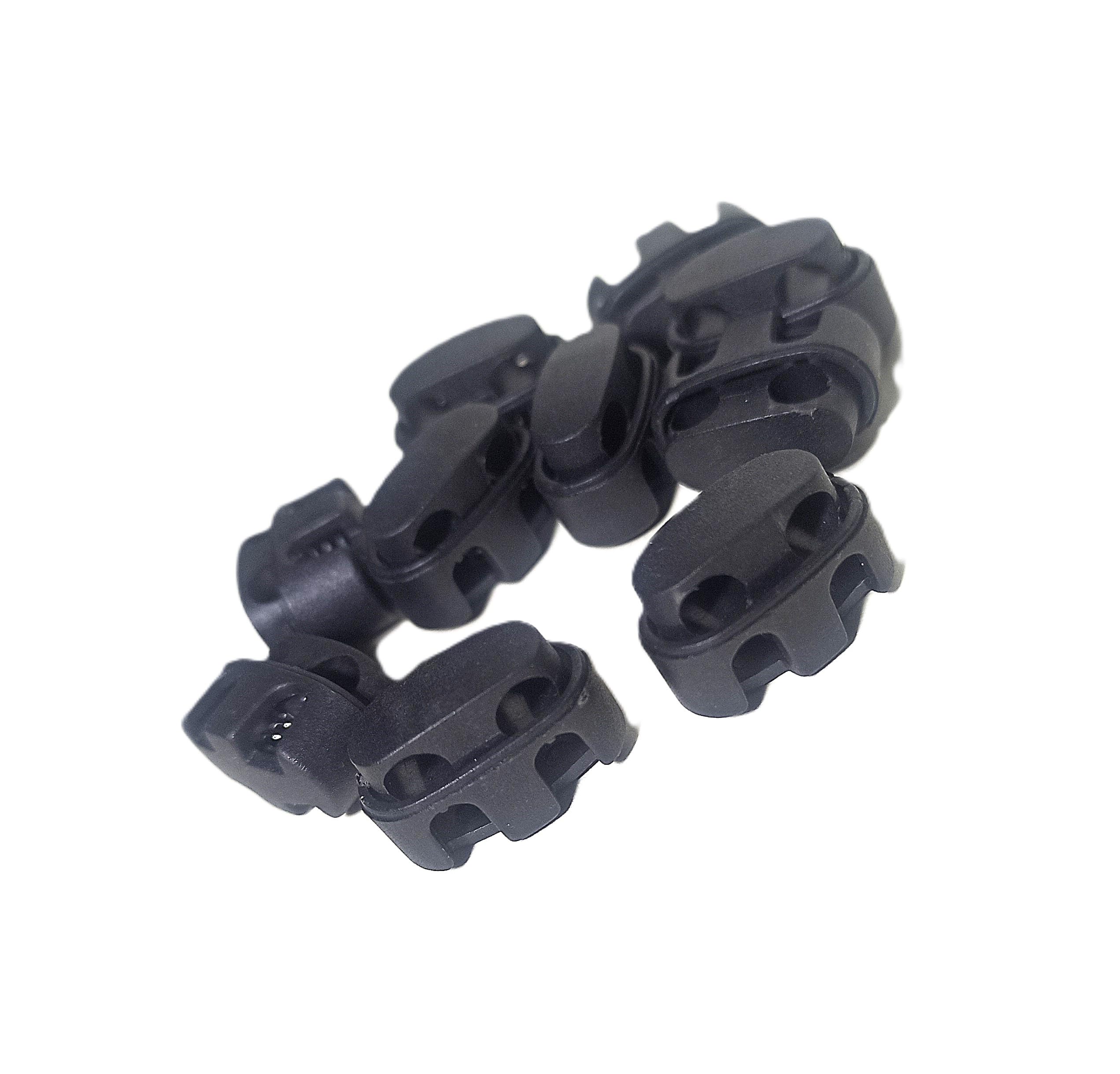 Drawstring Stopper Cord Lock, Stopper- for Shoelace, Paracord, Drawstrings, Bags, Clothing Strings Black Pack of (24)-image-16
