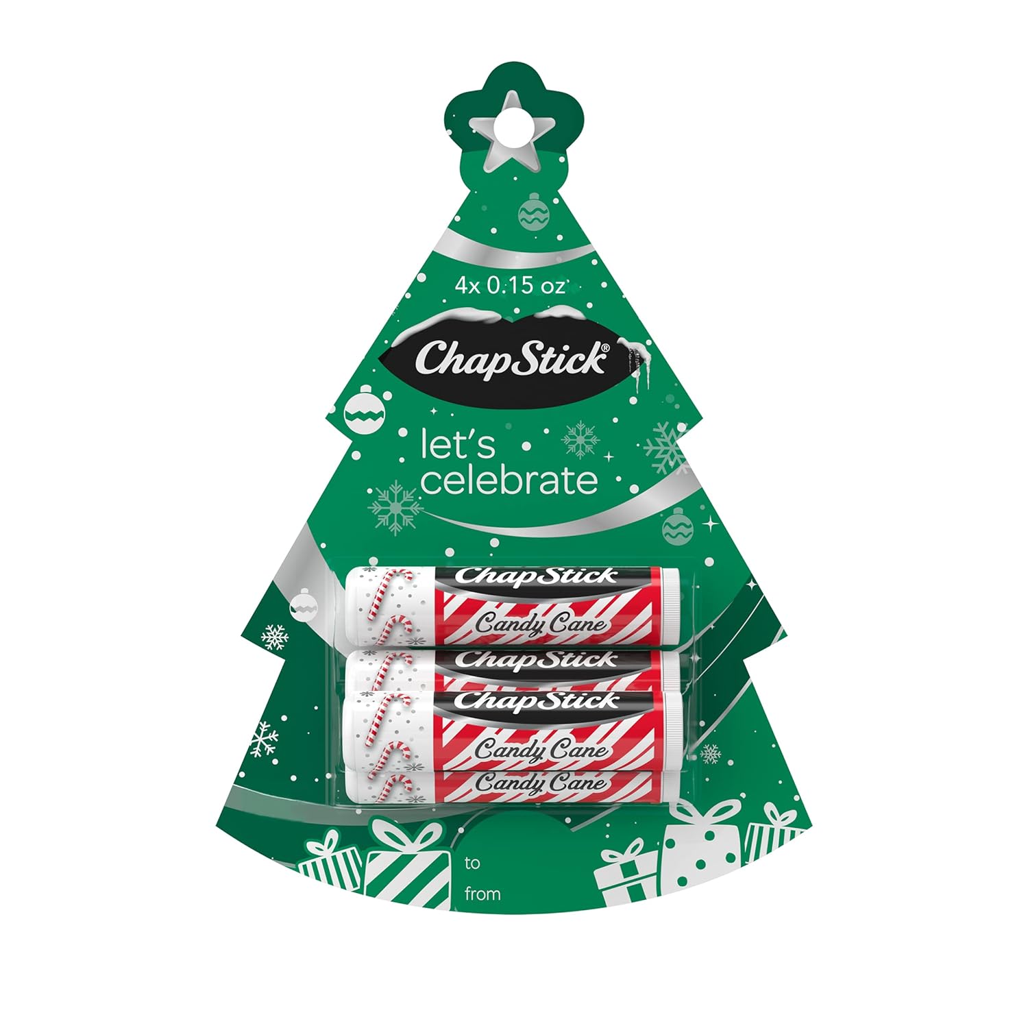 ChapStick Holiday Let s Celebrate Christmas Tree Lip Balm Gift Set for Lip Care - 0 15 Fl