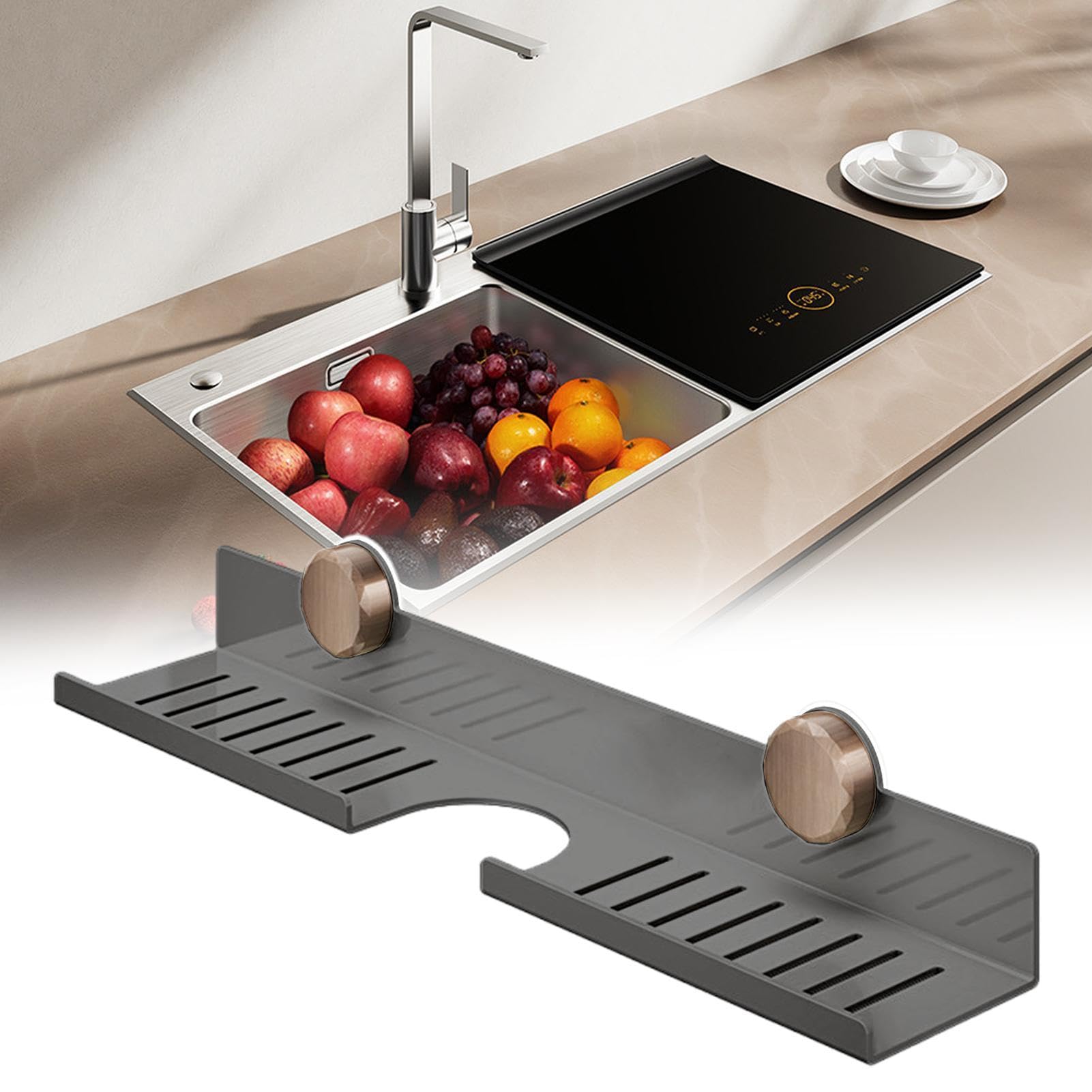 Mensole Da Parete Per Bagno - Portarubinetto A , Supporto In Acciaio Al Carbonio Carichi Pesanti, Finitura Resistente All'umidità | Display Più Livelli Rialzato La Cura Della Pelle, Bottiglia D