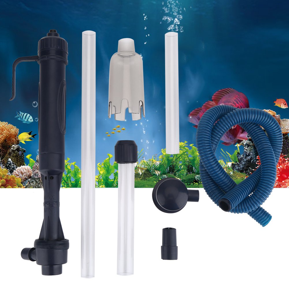 Pulitore Elettrico Per Ghiaia Da Acquario HOHOVYVY – Pompa USB, Sistema Di Cambio Acqua, Tubo In Silicone Da 2 M, Per Acqua Dolce E Salata