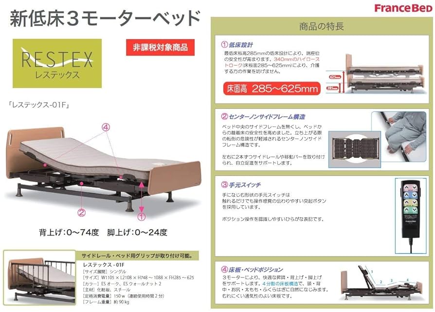 送料込フランスベッド　レステックス-02F 介護用ベッド Amazon.co.jp: フランスベッドメディカルサービス レステックス