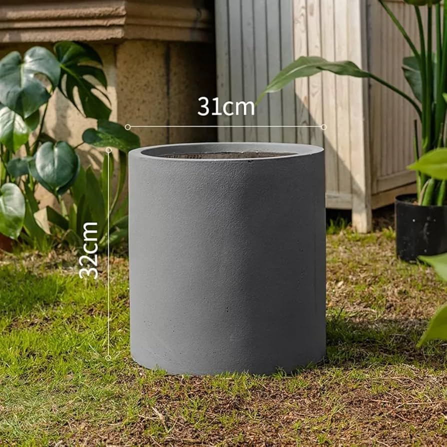 Amazon.co.jp: BRAGUE ラウンド コンクリート プランター モダン