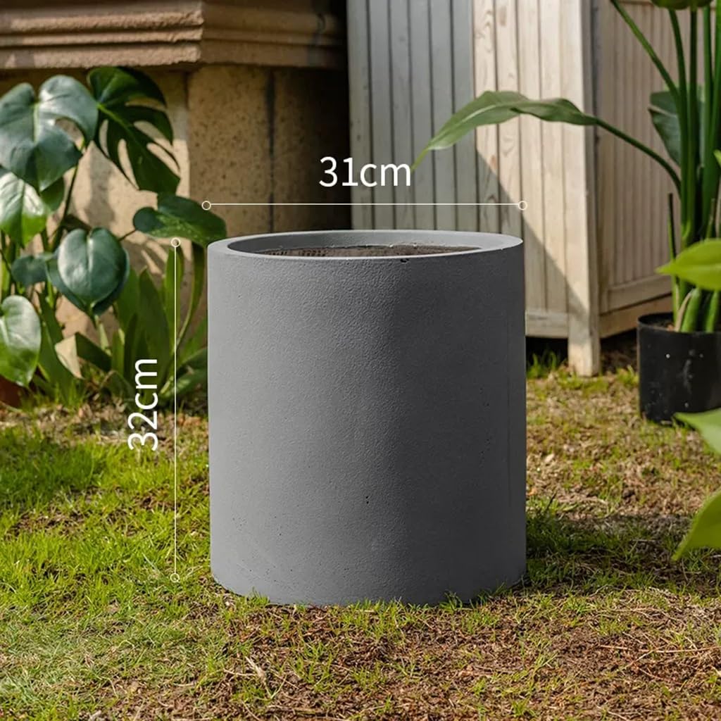 コンクリート製グレー丸型プランター コンクリート製グレー丸型プランター コンクリート製グレー丸型