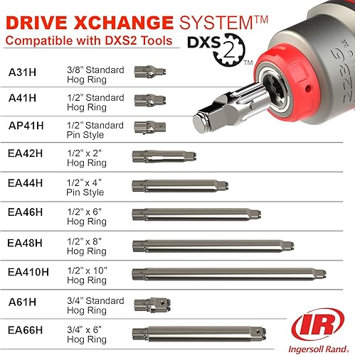Miniatura 35 de Ingersoll Rand 2235TIMAX-O Llave de impacto neumática de 1/2 pulgada, torque de 1350 ft-lb, caja de martillo de titanio, retenedor de anillo