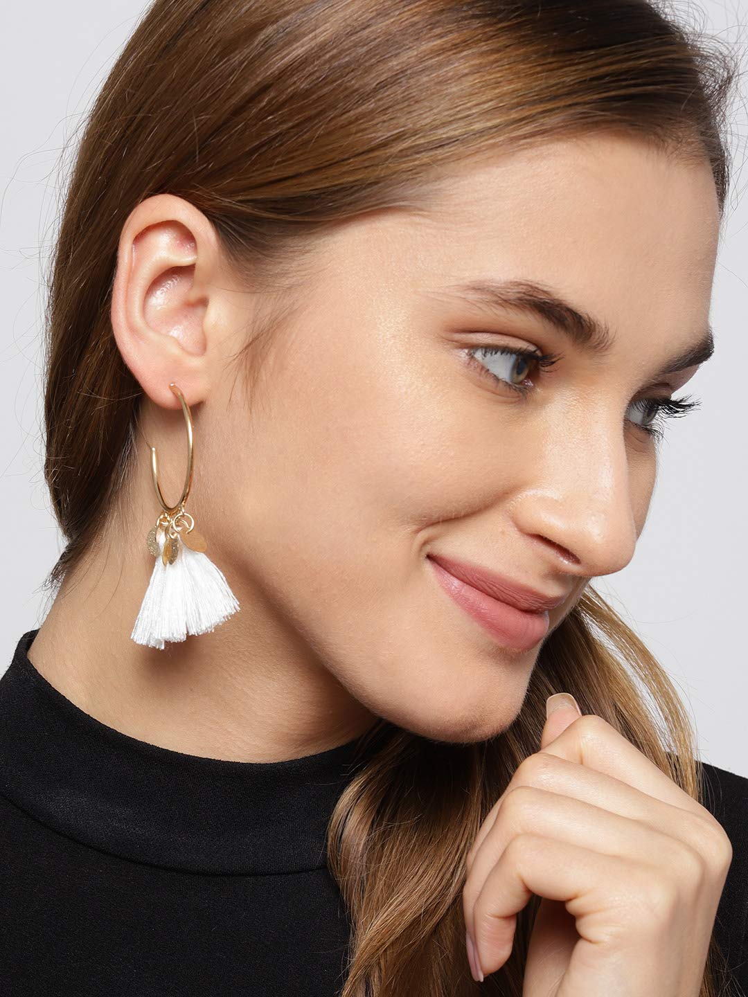 Delicate AD & Pearl Heart Earrings Set
