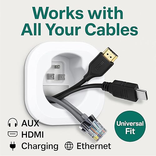 Miniatura 5 de Kit de organización de cables en la pared, ocultación de cables para pared, oculta cables de TV al montar un televisor, incluye gestión de cables de