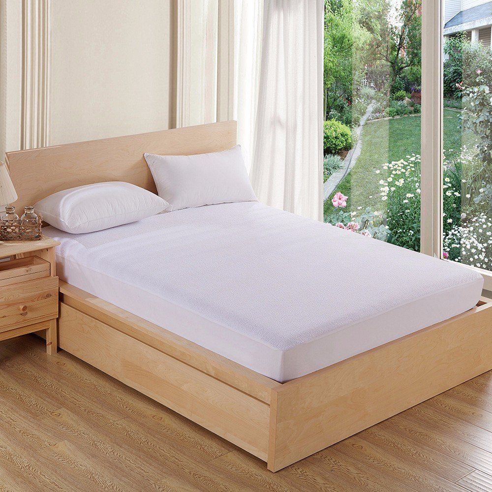 Waterproof Terry Cotton Mattress Protector (White 180x200 cm) - S11031-picture-16