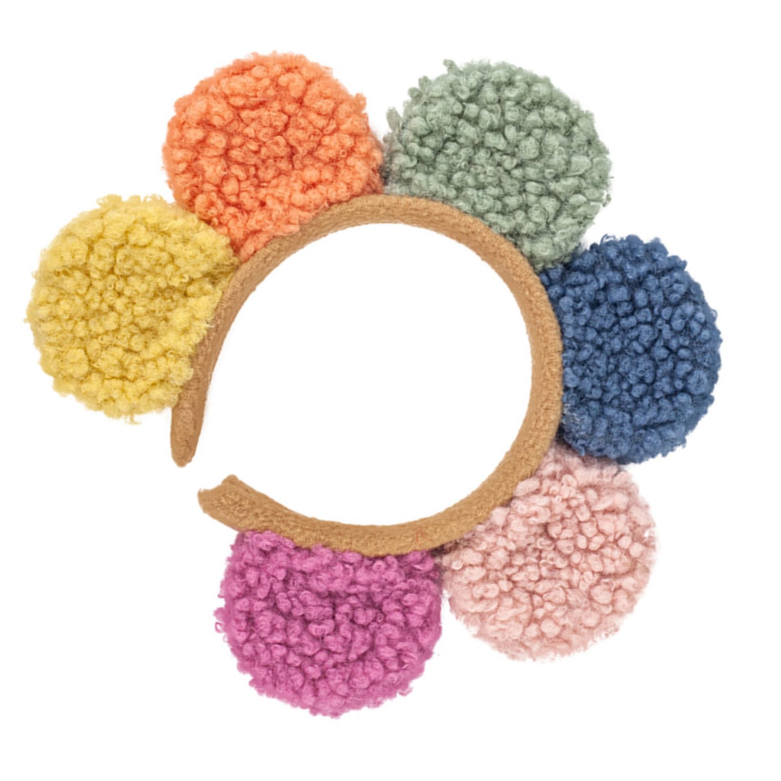 Fentency Colorful Sunflowers Headbands Plush Flower Hairband Fashionable Headwear for Parties and Daily Wear