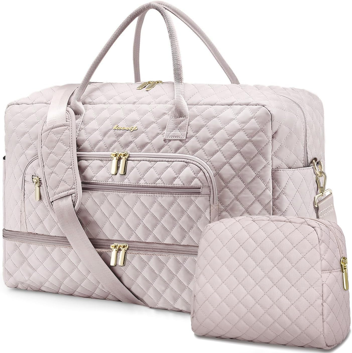 Travel Duffel Bags for Women with Shoe Compartment, Weekender Overnight Bag with Wet Pocket & Toiletry Bag, Carry On Personal Item Bag, Travel Tote Gym Bag, Hospital Bags for Labor and Delivery