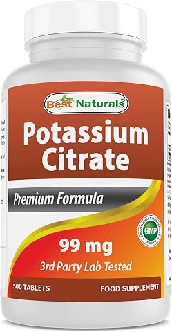 Best Naturals Potassium Citrate 99mg, 500 Tablets