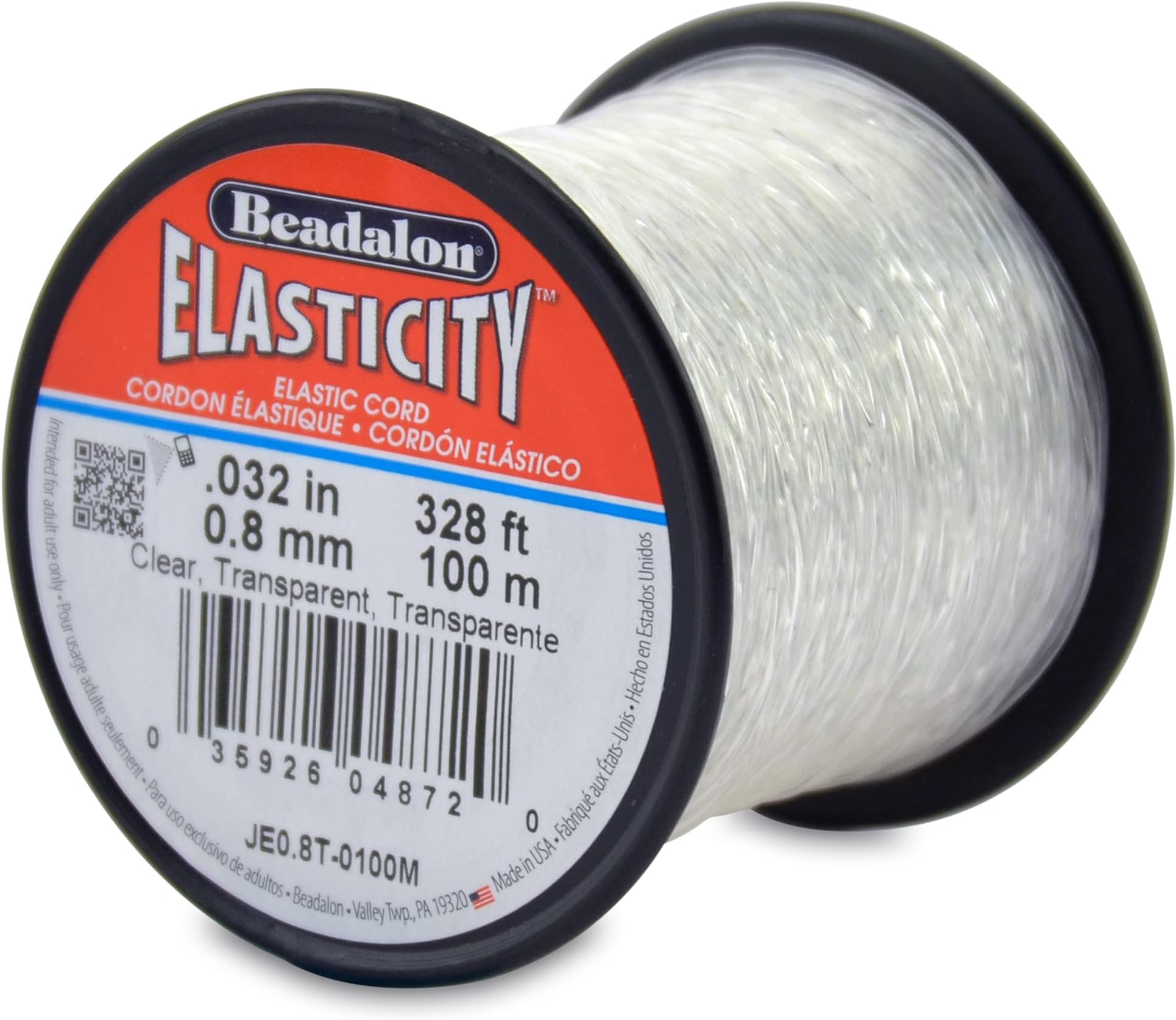 Beadalon 0.8 mm 100 m Elastcity, Clear