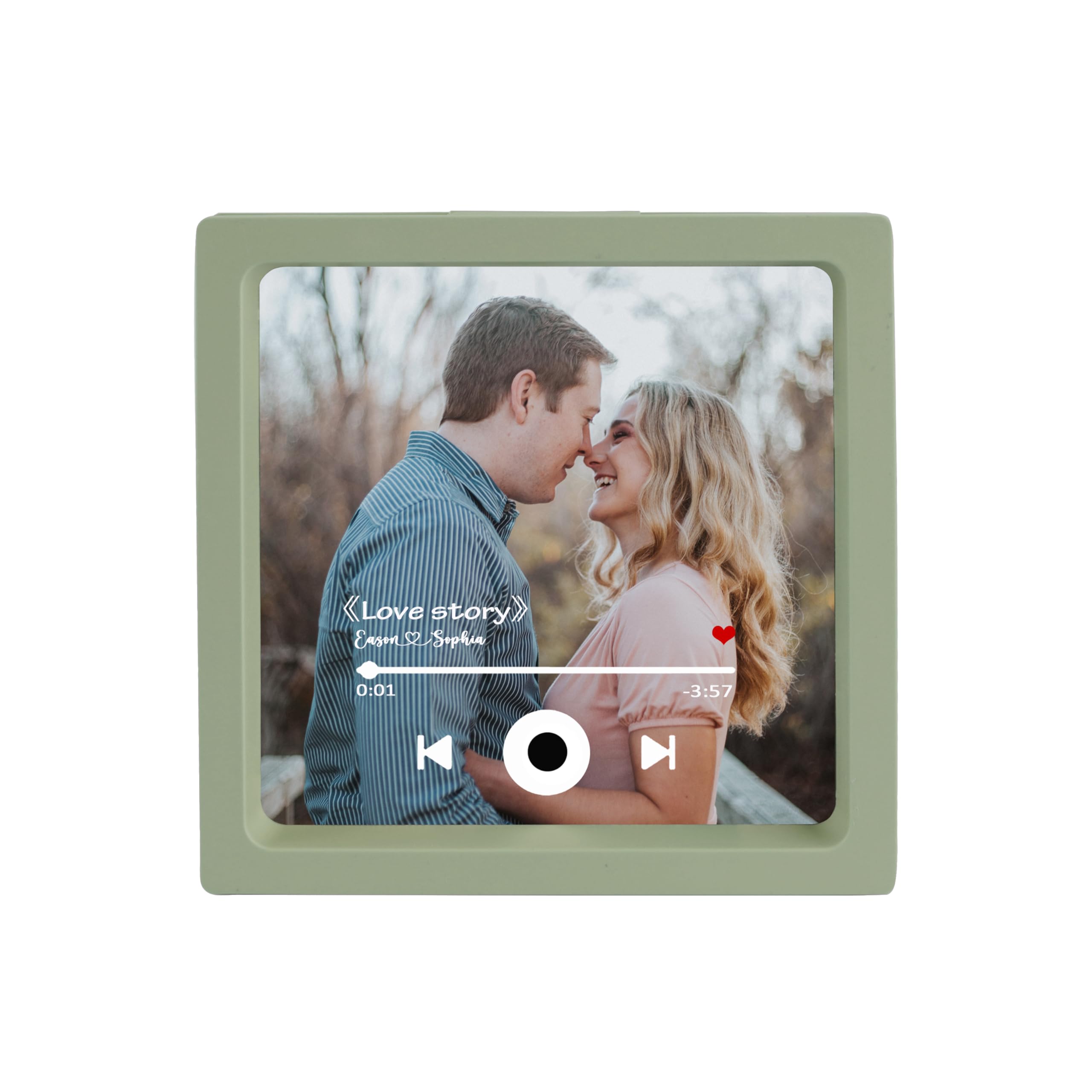 Imanes de Nevera Personalizados con música y Foto, iman Musica Personalizado con Reproductor de música Incorporado, Imanes de Nevera con álbum de música Regalos de decoración para Parejas Amantes