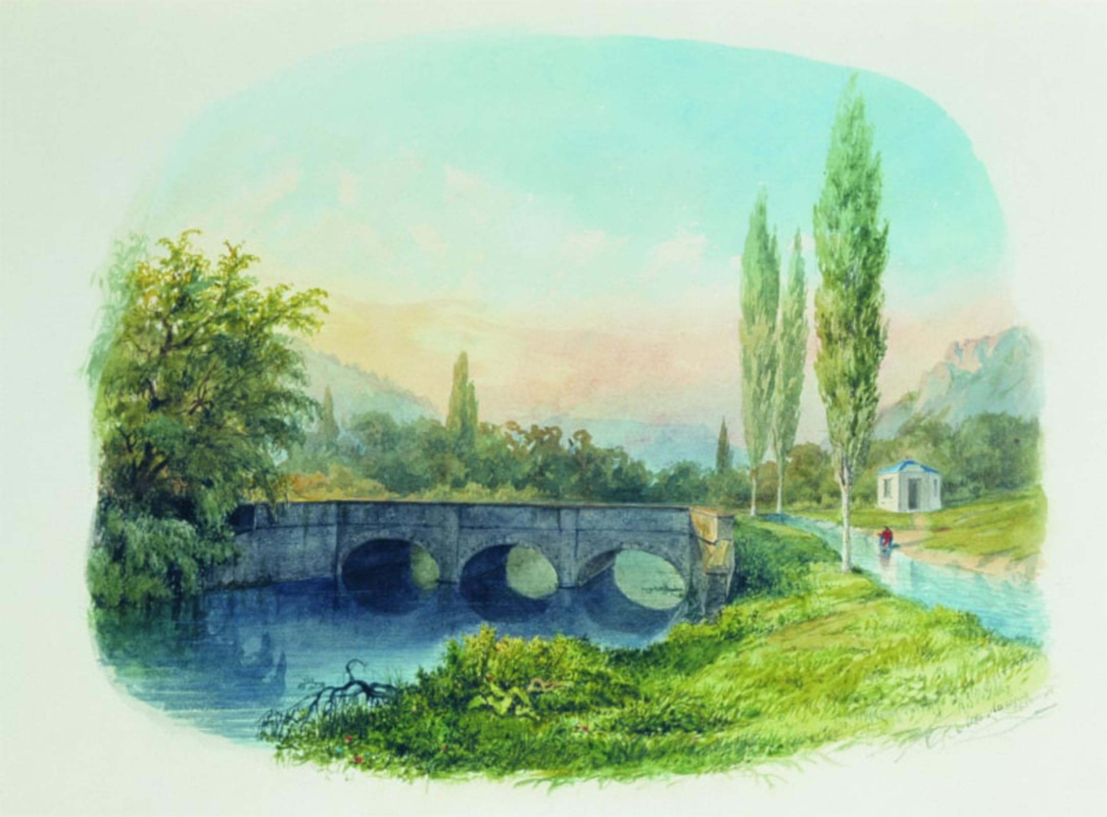 ARTXLXXBN Famous Print Painting Colorful Art Print Sevastopol Aqueduct in the Ushakovskaya Lev Feliksovich Lagorio Canvas Art Decorations for Home Decor 60x90cm