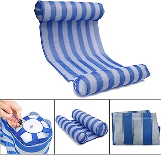 OUTERDO Water Hammock Pool Lounger Float Hammock Inflatable Rafts Swimming Pool Air Lightweight Floating Chair Compact and Portable Swimming Pool Mat for Adults and Kids - coolthings.us