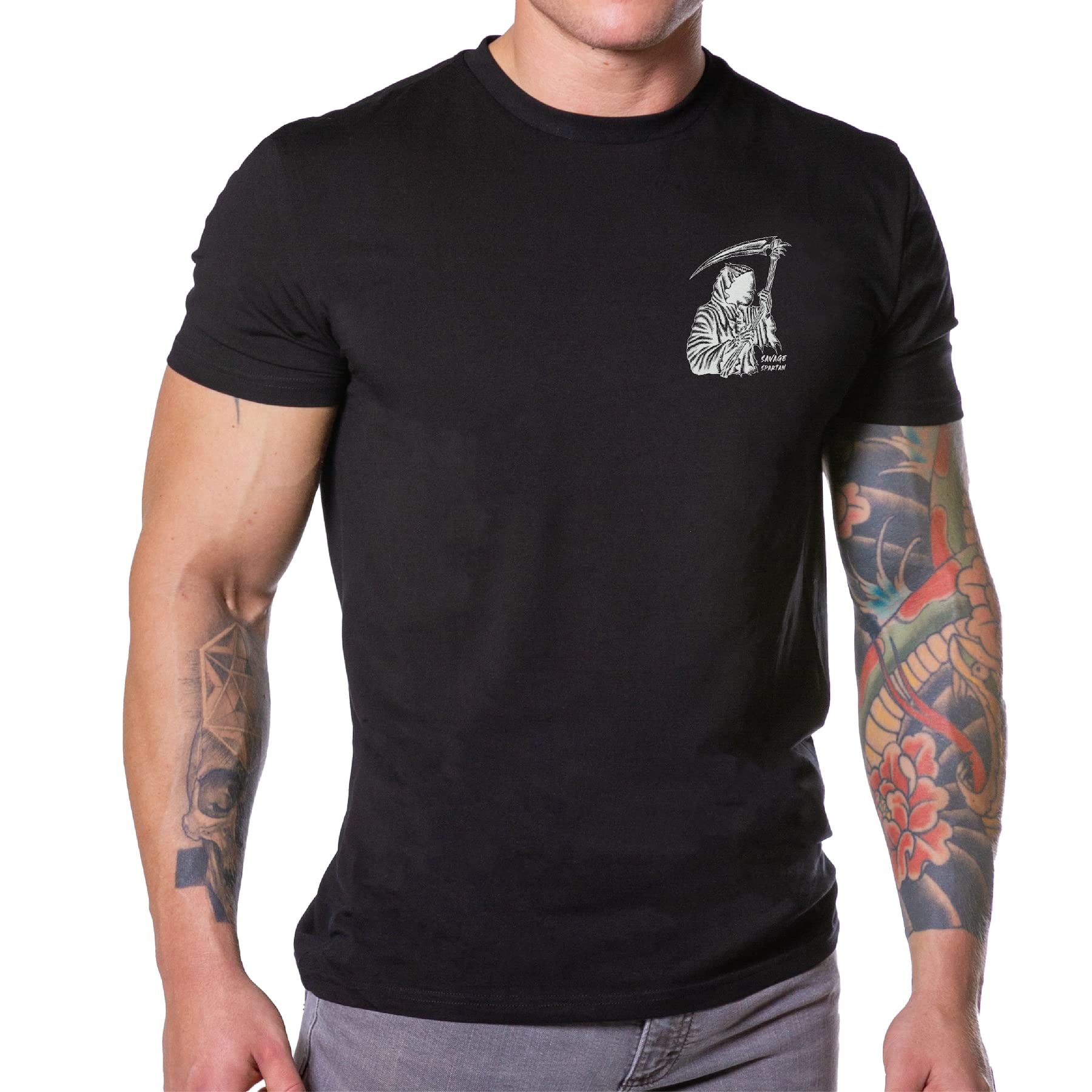 SAVAGE SPARTANGrim Reaper Short Sleeve T-Shirt for Men
