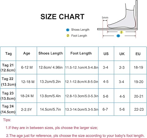 Miniatura 5 de Zapatos para caminar para bebés y niñas con suela de goma, ligeros, antideslizantes, para niños y niñas