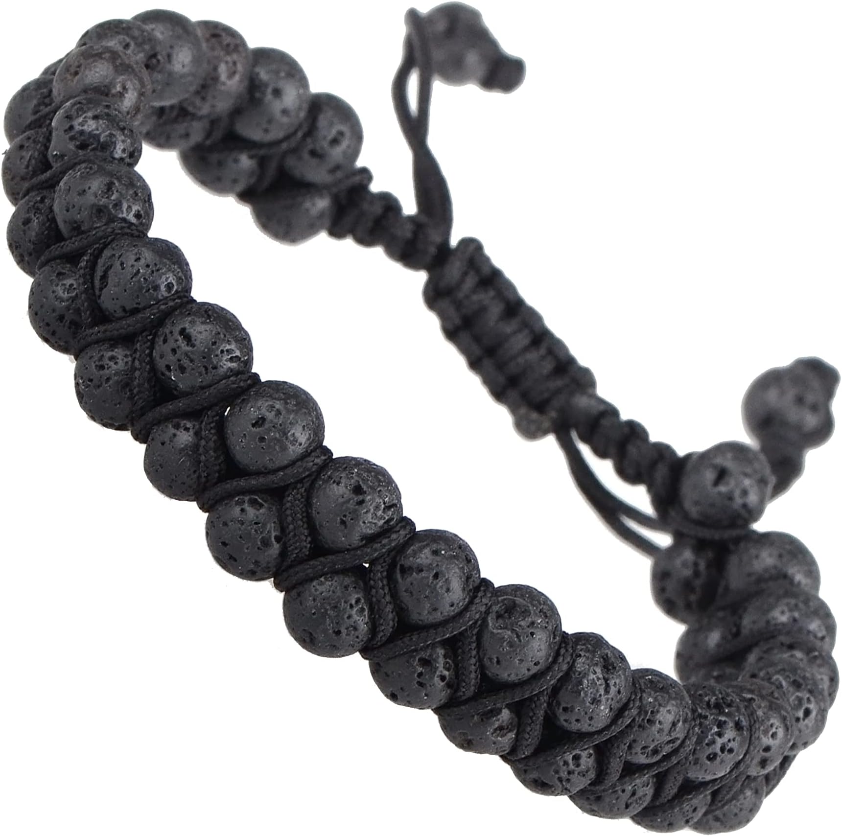 Natural Chakra Healing Power Crystals Macrame Bracelet Yoga Double Layer Stone Beads Gemstone Meditation Relax Anxiety Bangle for Unisex Women Men