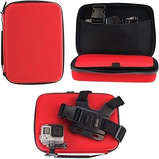 Navitech Red Action Camera Hard Case - Compatible with Victure AC940 Action Camera 4K