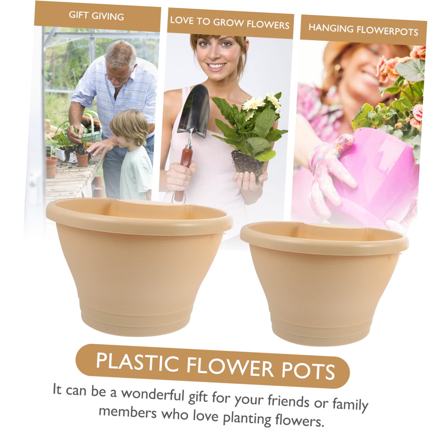 ibasenice 2pièces Lot de Pots De Fleurs Suspendus pour Plantes Jardinières Simples Et Pratiques pour Balcon Ou Mur
