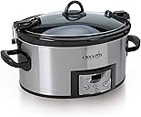 Crock-Pot 6 Quart Cook & Carry Programmable Slow Cooker with Digital Timer Stainless Steel (CPSCVC60LL-S) pack of 1
