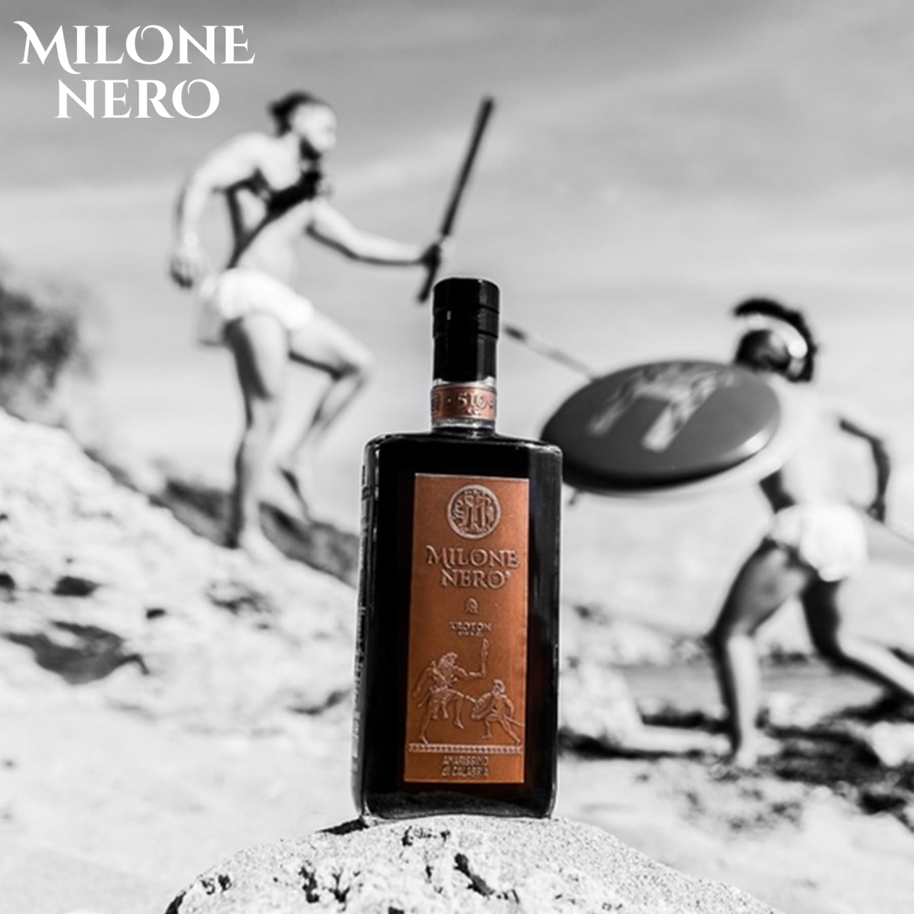 Amaro Milone Nero, 70 cl – Amarissimo di Calabria (35% Vol.) – Liquore Artigianale per Palati Esigenti – Premiato per Design e Gusto Intenso