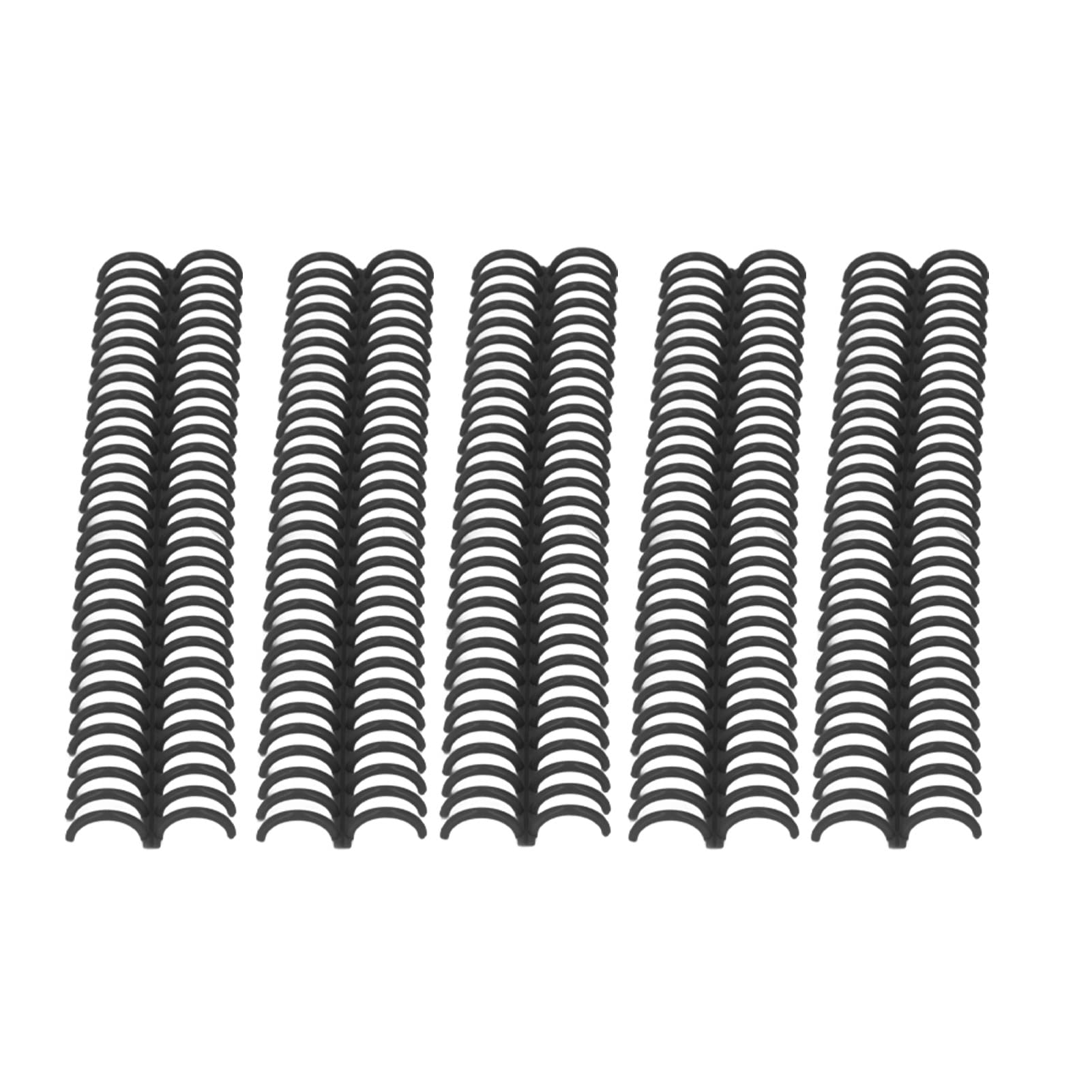 de Encuadernación de Hojas Sueltas, 10 Uds., 30 Agujeros, 22mm de Diámetro Interior, Bobinas de Encuadernación, Anillos de Encuadernación de Plástico Resistentes Al Desgaste(Negro)