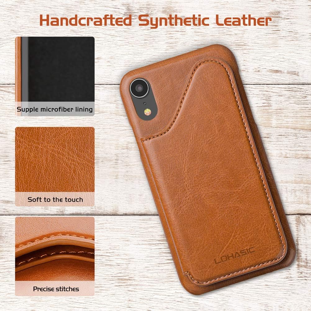 🔥 Flash Sale LOHASIC 6.1 for iPhone XR Wallet Case Men, 5 Card Holder Phone Cover Credit Slot PU Leather Kickstand Magnetic Folio Portfolio Women, Classic Fancy Business Travel Photo Pocket for I-XR - Brown Get Special Price LOHASIC 6.1 for iPhone XR Wallet Case Men, 5 Card Holder Phone Cover Credit Slot PU Leather Kickstand Magnetic Folio Portfolio Women, Classic Fancy Business Travel Photo Pocket for I-XR - Brown