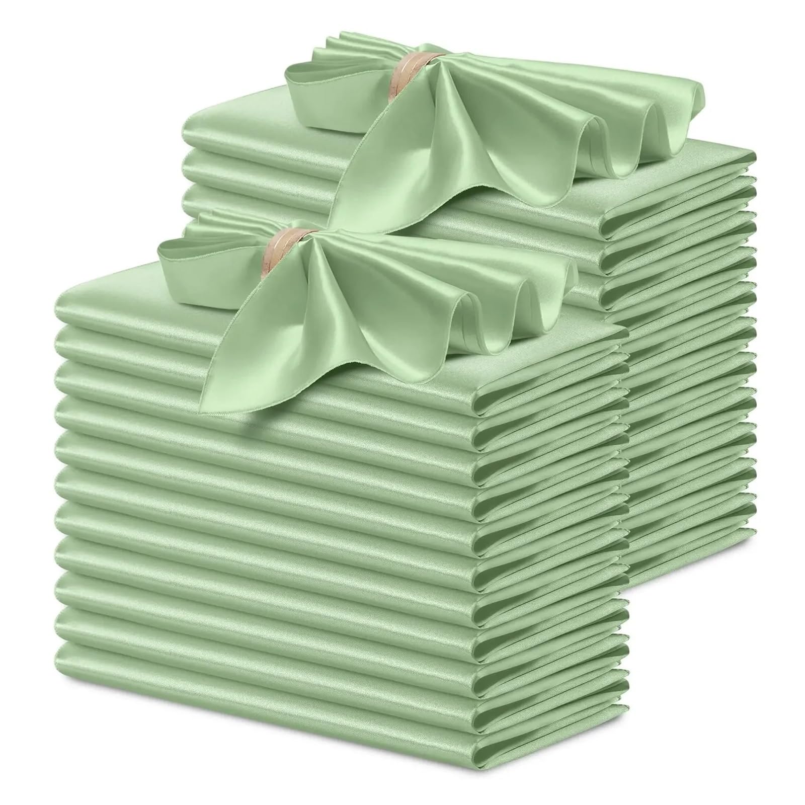 Napkins 50PCS Satin Napkins 30X30CM Soft Dinner Square For Party Wedding Decoration Banquets(Color 05)