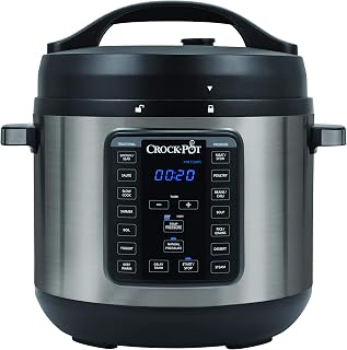 Crock-Pot Express Crock XL Multi Cooker | Slow Cooker, Sauté, Pressure Cooker, Rice Cooker & Food Steamer | 7.6L (10-12 People) | Removable Non-Stick Bowl | Stainless Steel | CPE300