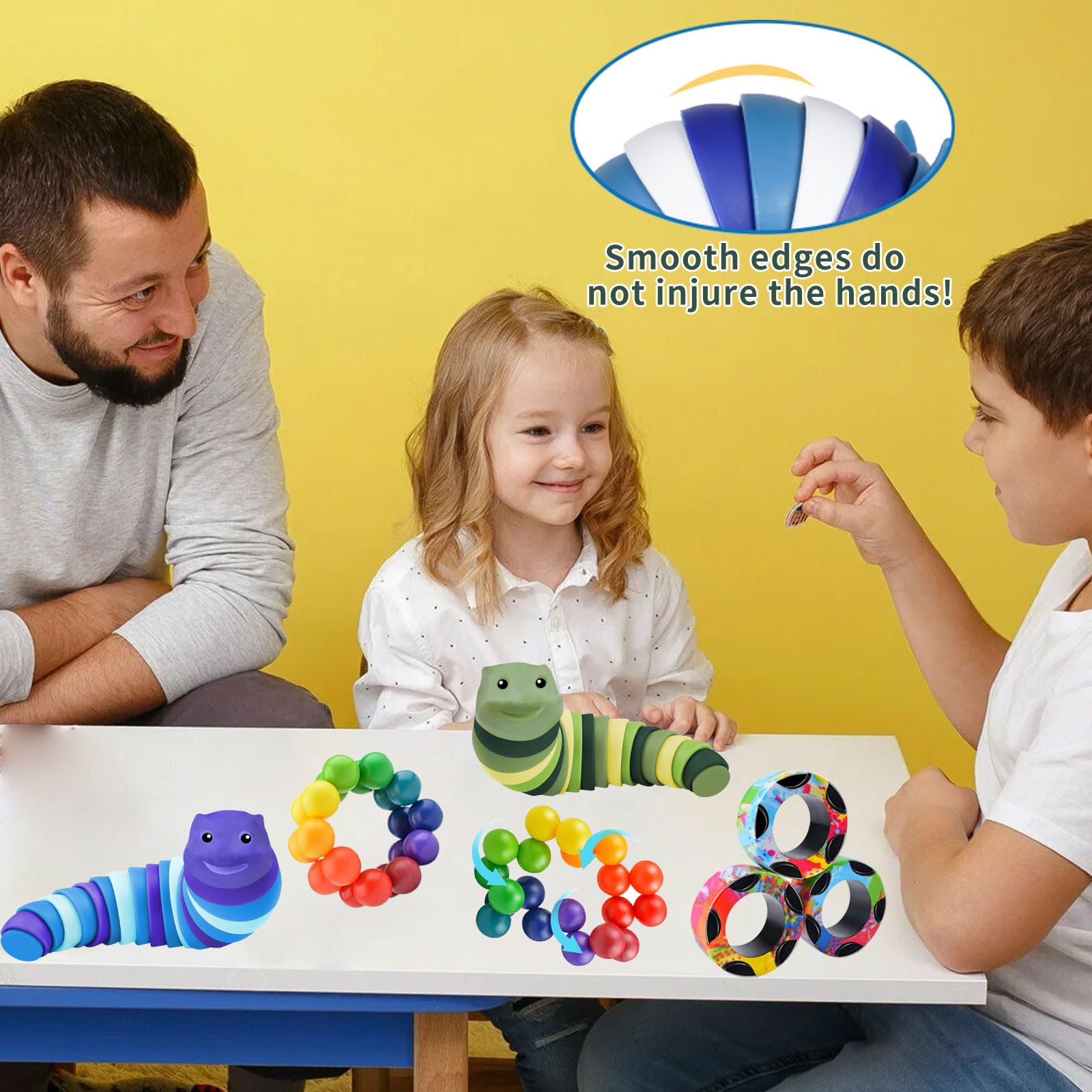 Fidget Slug Speelgoed 2 Stuks - Sensorisch Rekbaar Decompressie Speelgoed Voor Kinderen En Volwassenen