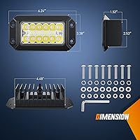 Vista 2 de Nilight Flush Mount LED Light Pods 2PCS 6 Inch 39W Upgraded Spot Flood Combo Beam Driving Work Lighting Backup Reverse Grill Mount Lights for 2Pcs