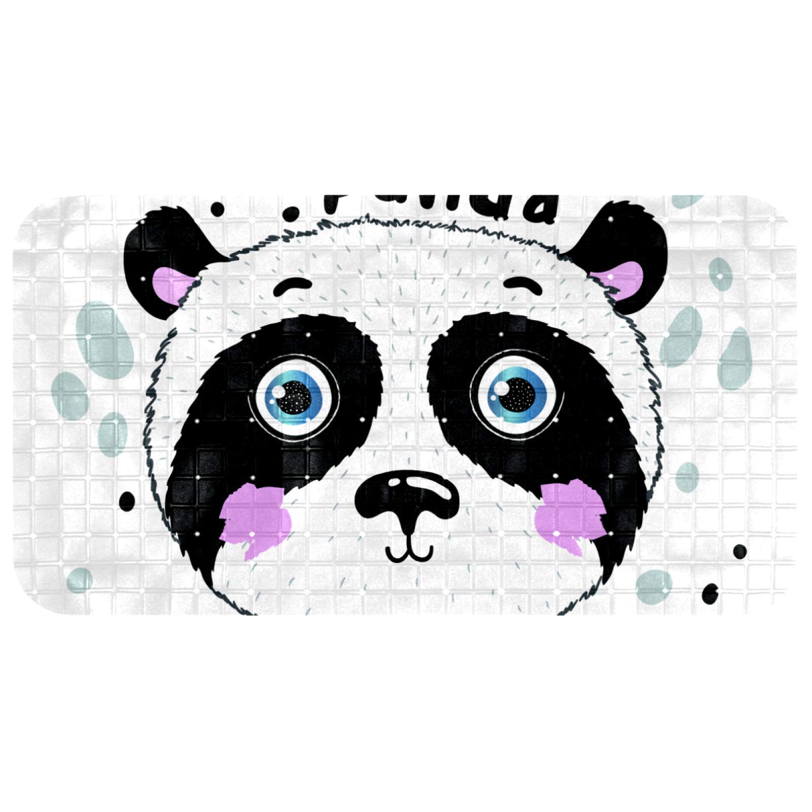 Tapis de bain ovale anti-glisse 68,3 x 37,3 cm à drainage rapide